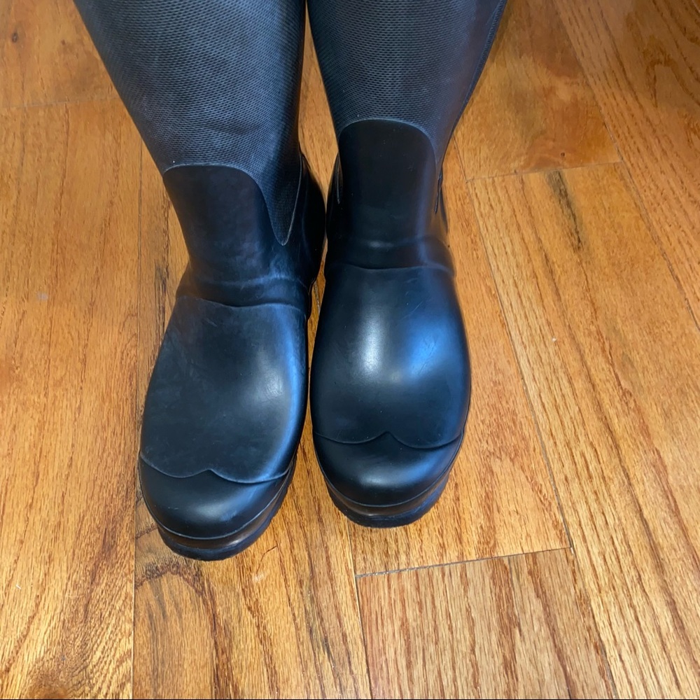 HUNTER WOMEN’S Navy Matte TALL RAIN BOOTS SIZE 8 - Picture 6 of 13